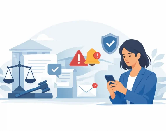 Como receber alerta processual com segurança